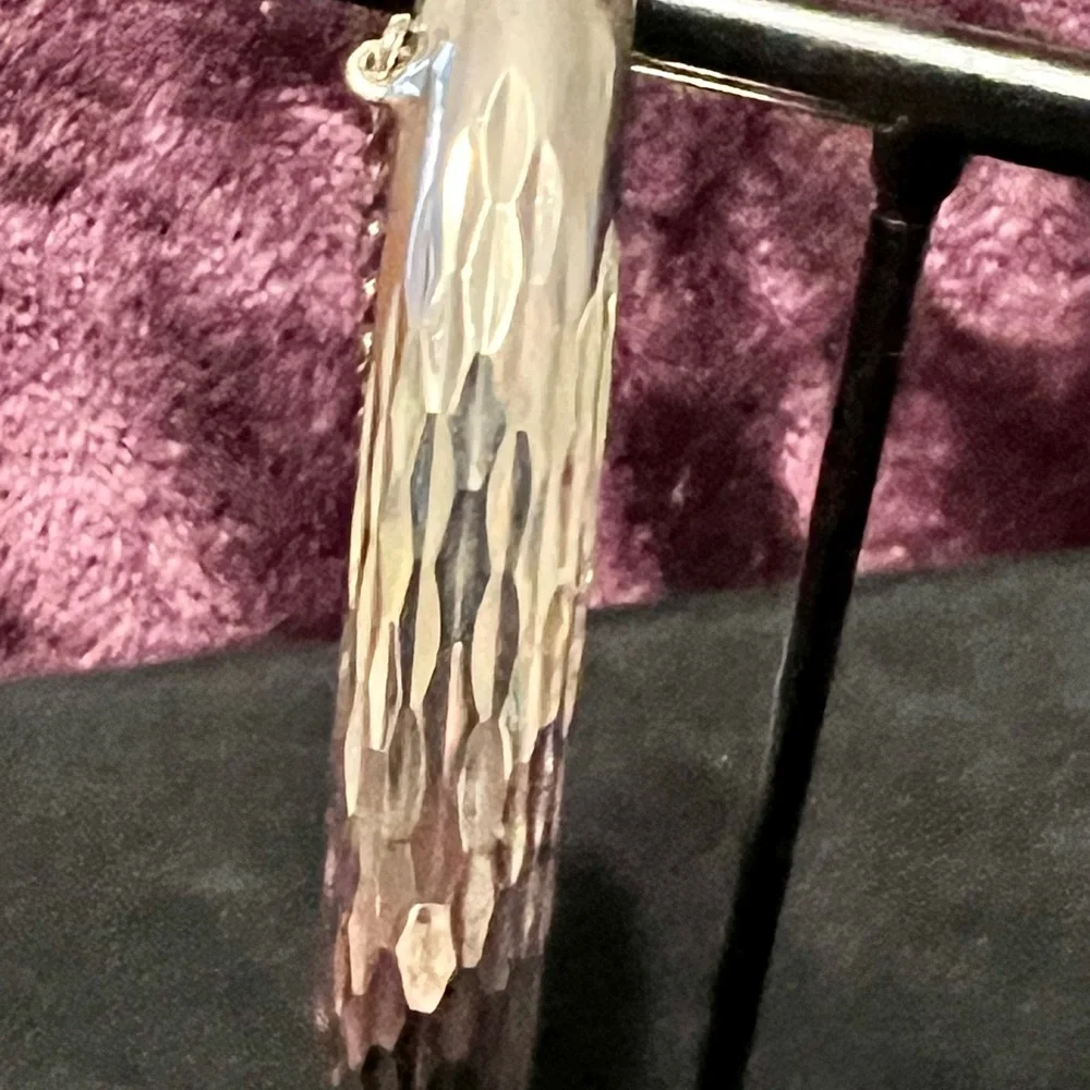 Sterling silver 8 inch bangle bracelet - Picture 3 of 4